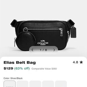 Coach Black Crossbody Bag Sleek Minimalist Design